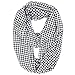 Tapp C. Multicolor Houndstooth Infinity Scarf - Black White
