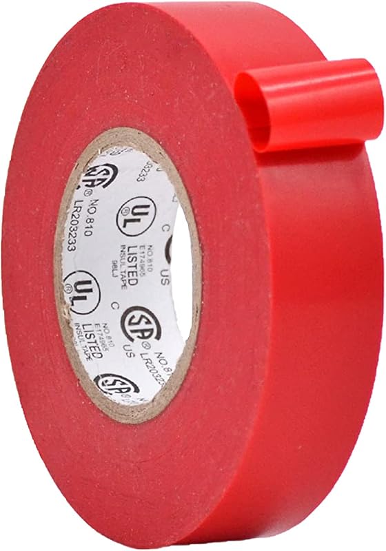 Cinta eléctrica WOD, color rojo, grado profesional, uso general, núcleo listado por UL/CSA. Cinta eléctrica adhesiva de caucho vinílico: 3/4 pulgadas x 66 pies. - Uso a no más de 600 V y 176 F (paquete de 1)
