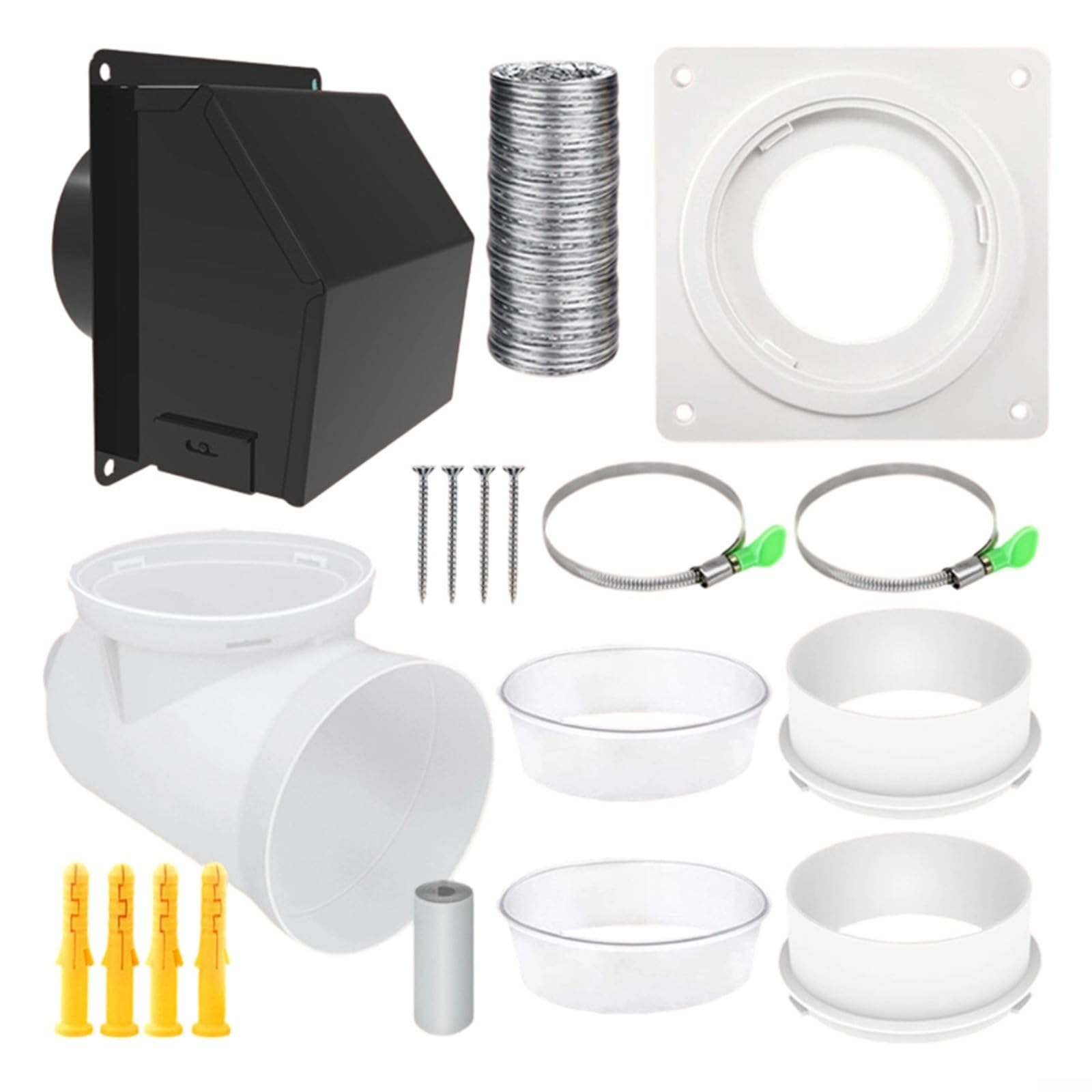 Kit ventilation sèche-linge compact 10,2 cm pour optimiser l'espace derrière la machine