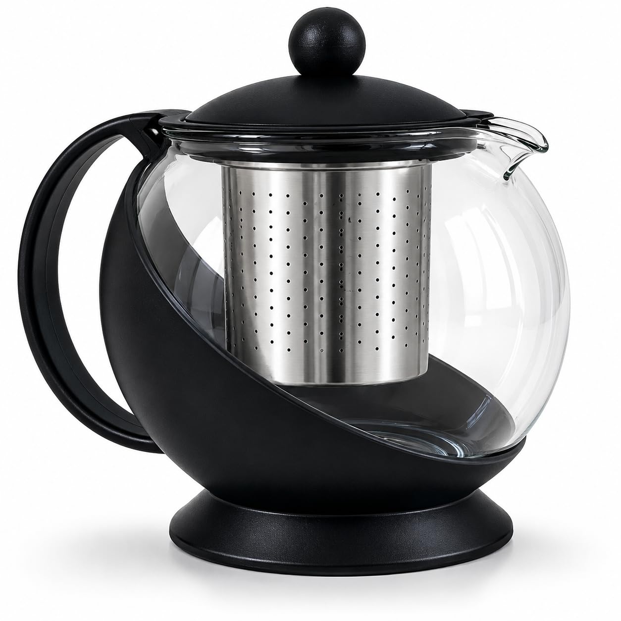 Bule de Chá com Infusor em Inox 750ml | Chaleira de Vidro Resistente ao Calor | Jarra