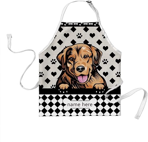 Vista 25 de Delantal de lunares de perro personalizado lindo perro salchicha, DOBERMAN