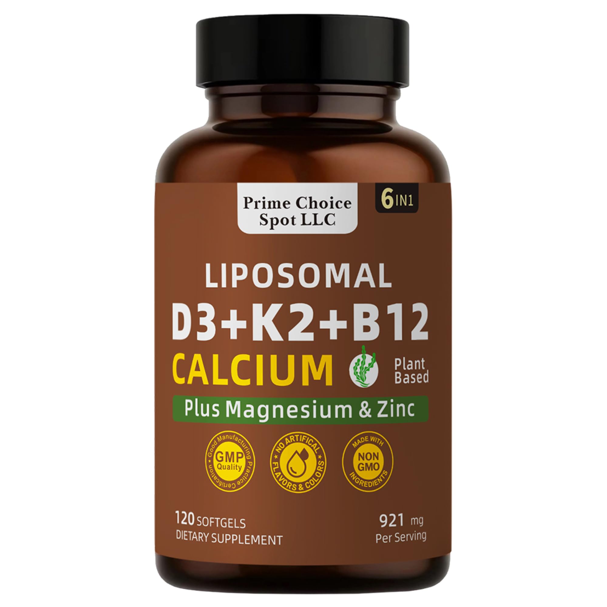 Amazon.com: Vitamin D3 K2 B12 with Calcium Magnesium Zinc – 6-in-1