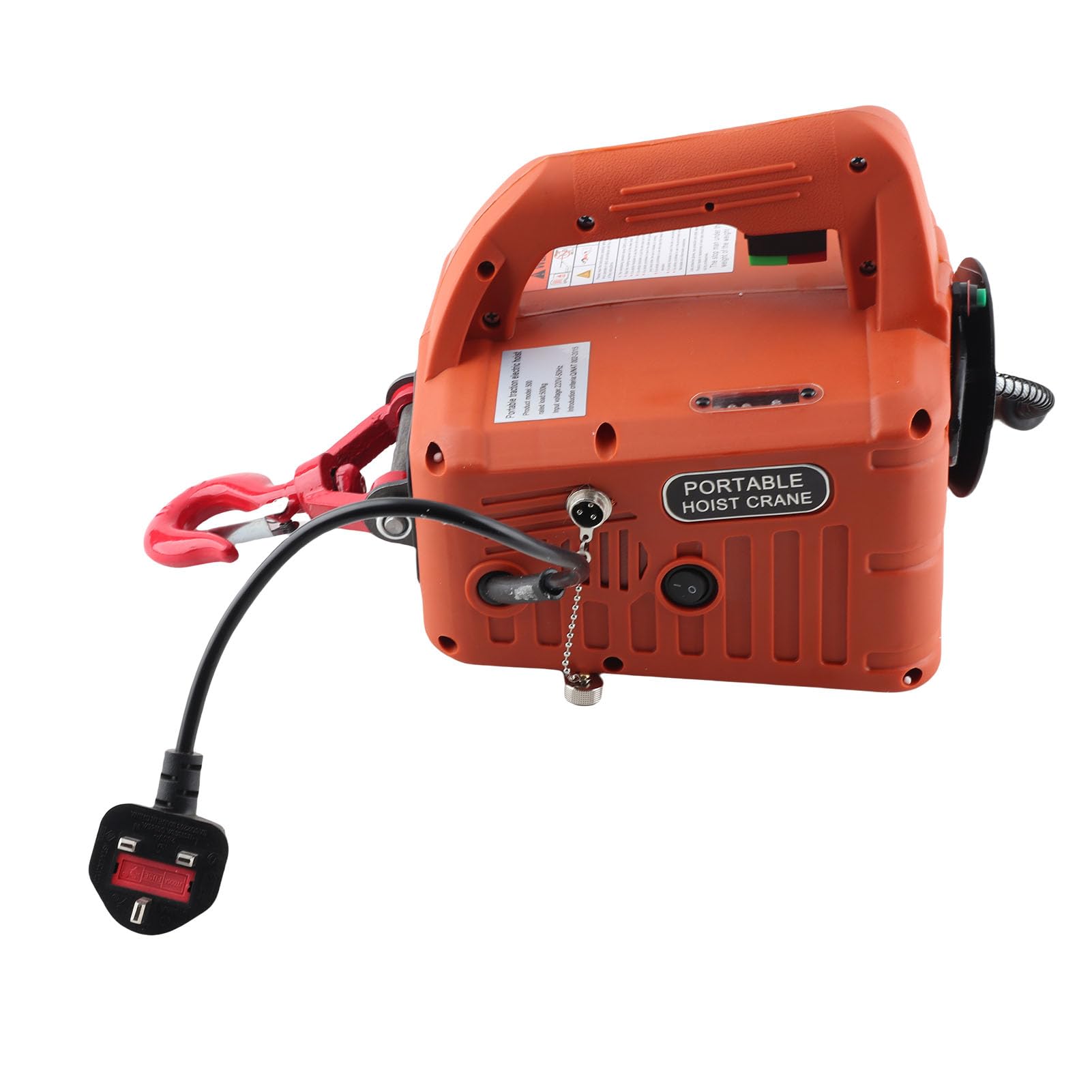 Elektryczna Wciągarka Linowa 1500W, Stal Ocynkowana, Wyciągarka do Ciężkich Prac, Wtyczka UE 220V