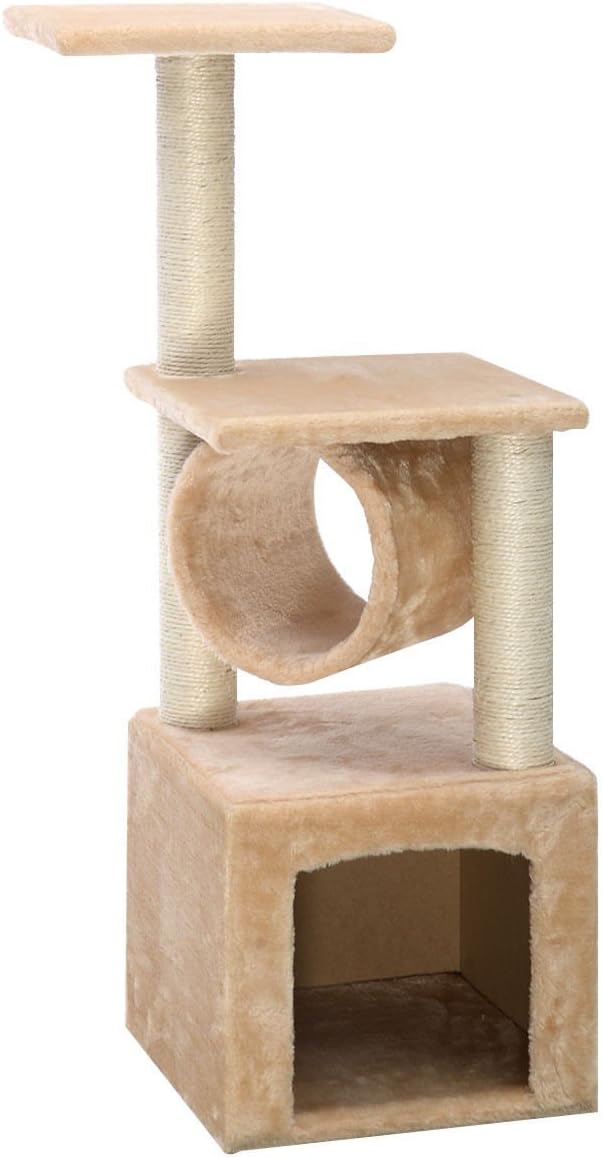 Outlet2000 36" Beige Cat Tree Condo Scratcher Furniture
