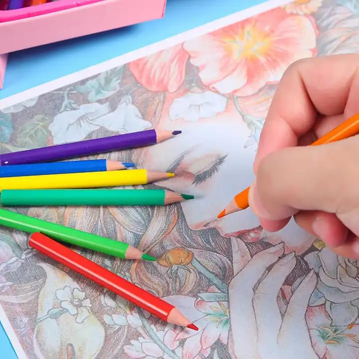Image of SAJANI 46 Pcs Art & Painting Color Kit, Stationery Drawing Art Set for Kids & Adults, Box With Colour Pencil, Crayons, Water Colour, Sketch Pens (Print May Very) (Pack of 1) (46 Pcs)
