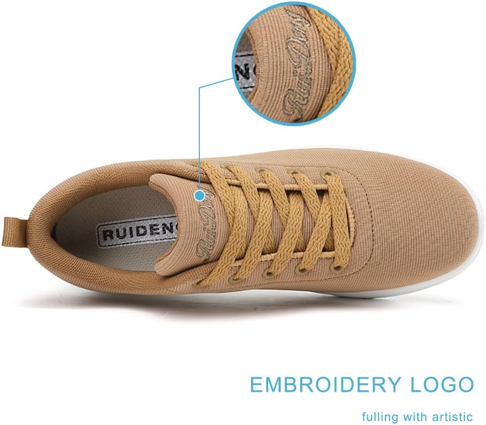 RUIDENG Platform Sneakers for Women Walking All Day | Slip Resistant Work Shoes for Women Comfortable | 2 Inch Thick Wedge Rocker Bottom - Image 7