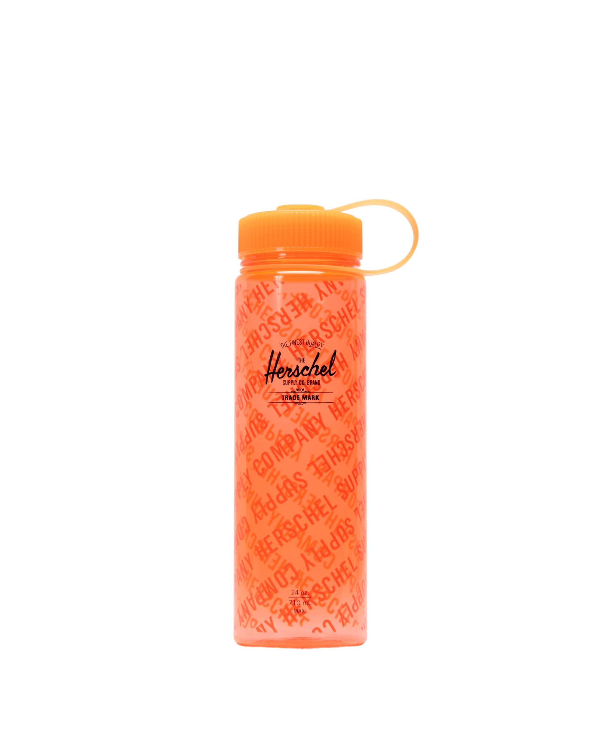 Botella de agua de plástico Herschel naranja neón para hidratación diaria activa