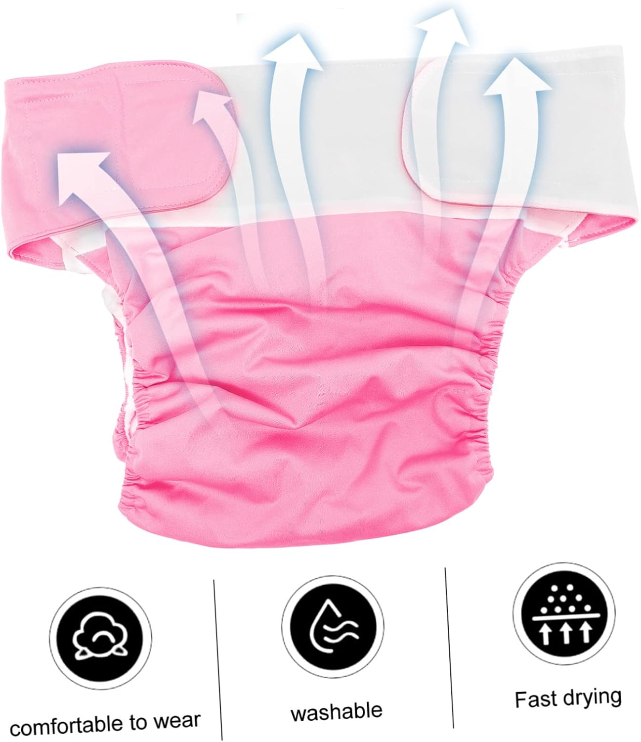 Breathable Washable Adult Incontinence Pants Adjustable Cloth Diapers for Elderly Comfort for Postpartum and Postoperative Use