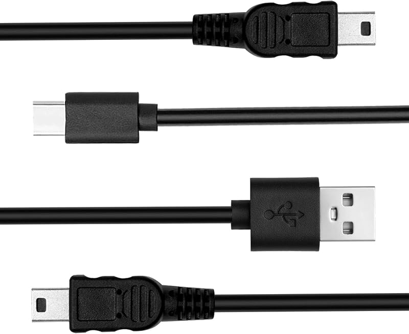 2-Pack USB Charging & Data Cable Compatible with Texas Instruments TI-84 Plus CE, TI-84 Plus C Silver Edition, TI-Nspire CX/TI-Nspire CX CAS Graphing Calculators, 3.3ft