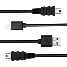 2-Pack USB Charging & Data Cable Compatible with Texas Instruments TI-84 Plus CE, TI-84 Plus C Silver Edition, TI-Nspire CX/TI-Nspire CX CAS Graphing Calculators, 3.3ft