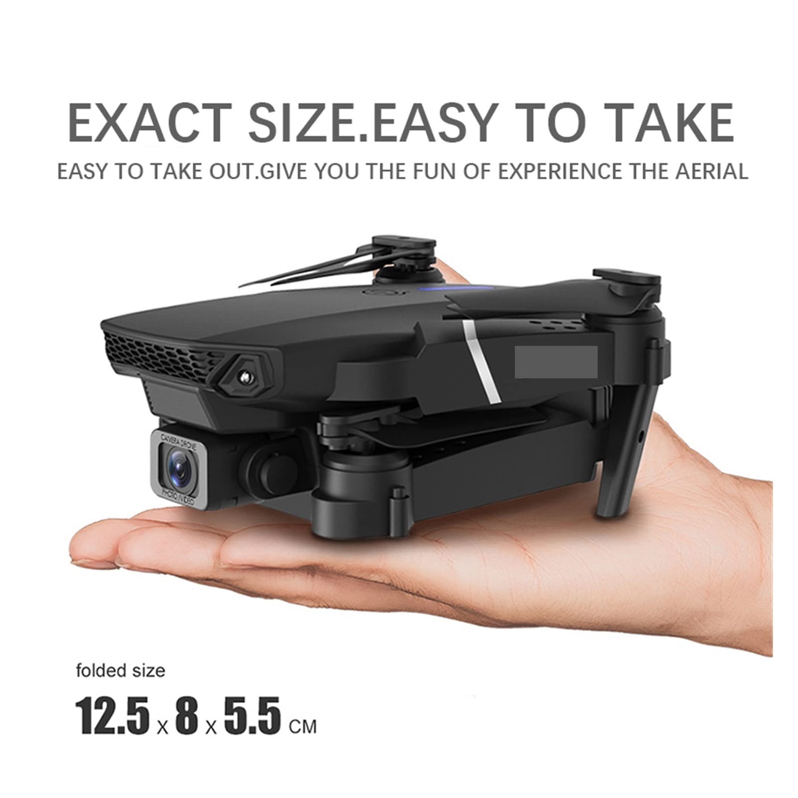 Dron Dron z unikaniem przeszkód RC Quadcopter 4K 1080P WiFi Height Hold RC Toys Składany mini dron FPV Kamera Drony (Kolor: DualCam 4k 4B Rozmiar torby: 1) (DualCam 4k 1B Torba 1)