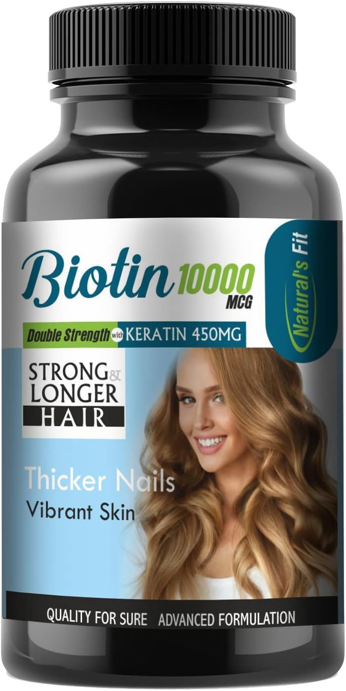 Naturals Fit BIOTIN for Stronger Hair, Support Healthier Skin & Nails Health 60 Vegetarian Capsules