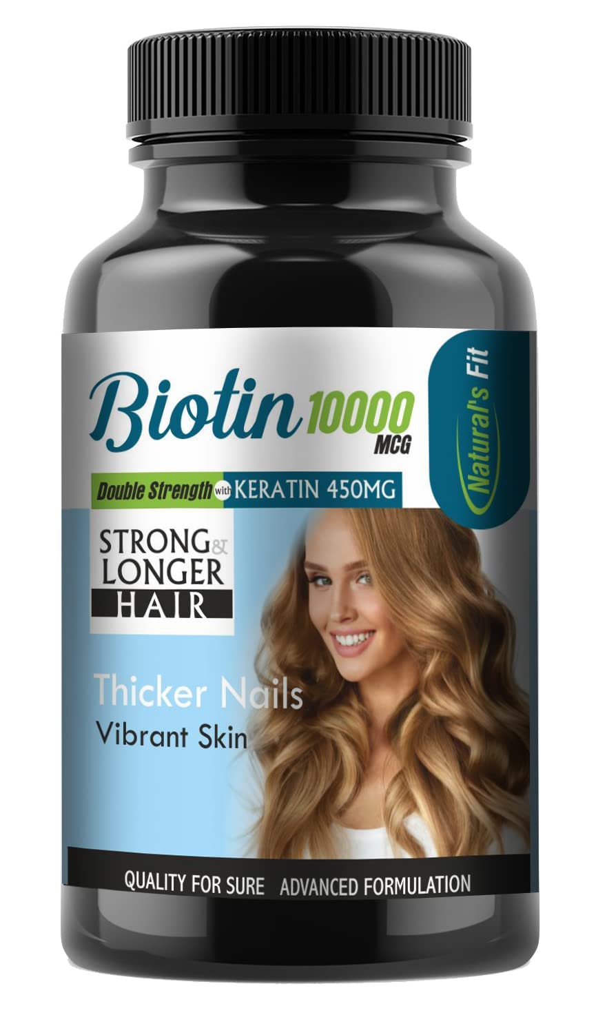 Naturals Fit BIOTIN for Stronger Hair, Support Healthier Skin & Nails Health 60 Vegetarian Capsules