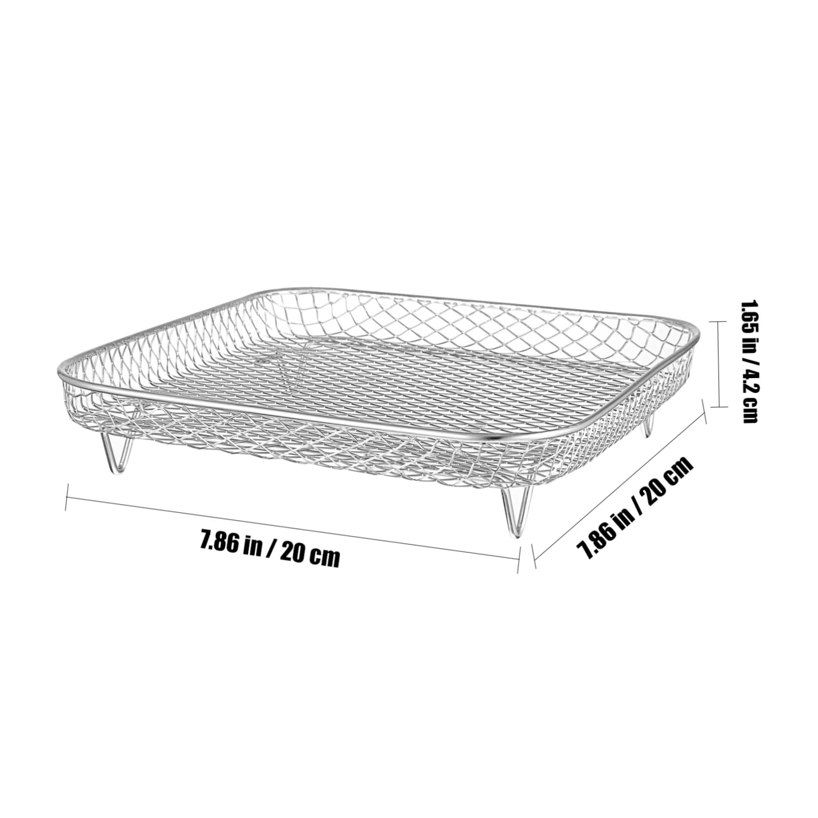 Hohopeti 3piezas Rejillas Inoxidable para Freidora De Aire Unidades Accesorios De Cocina