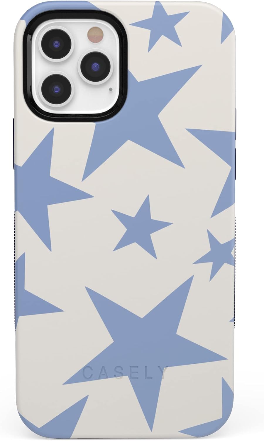 Casely iPhone 12/12 Pro Case | Stars Align | Blue & White Stars | Bold Protective Design | Compatible with MagSafe