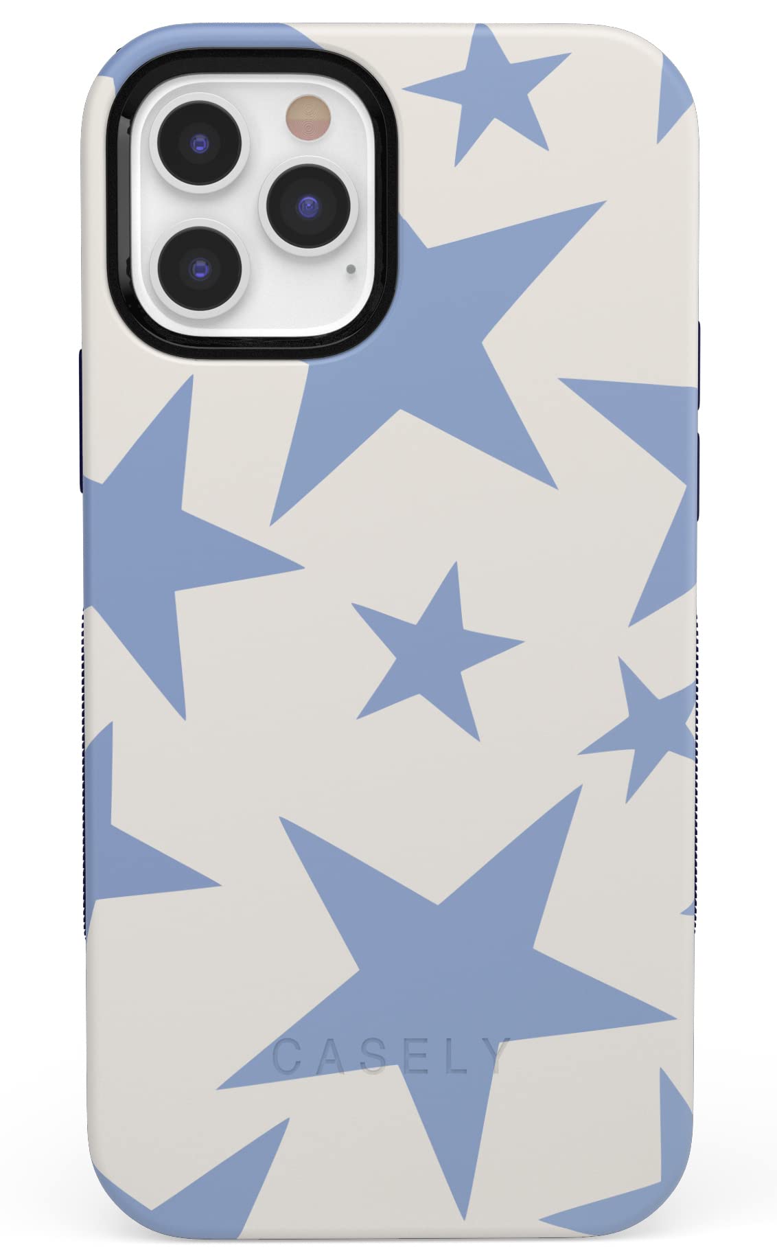 Casely iPhone 12/12 Pro Case | Stars Align | Blue & White Stars | Bold Protective Design | Compatible with MagSafe