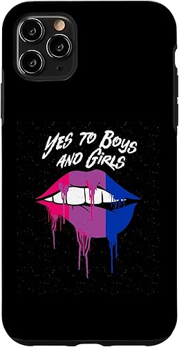 Miniatura 4 de iPhone 12 Pro Max Yes to Boys and Girls Bisexual LGBTQ Bi Pride Single Sayings Case