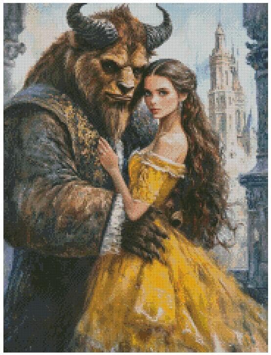True Love, Beauty and The Beast Series 8,Big Counted Cross Stitch Kits, 14count, 100% Cotton, 180x235 Stitch,32x42 cm Counted Beauty Cross Stitch kit