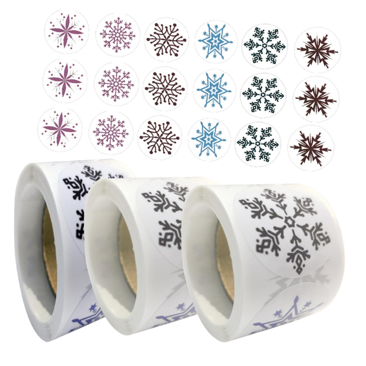 VILLCASE 12rollos Pegatinas Navideñas Etiquetas Autoadhesivas Para y Decoración De