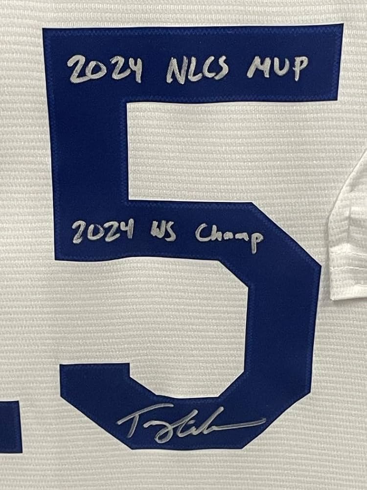 Tommy Edman Hand Signed Dodger Jersey 2024 NLCS MVP WS Champ