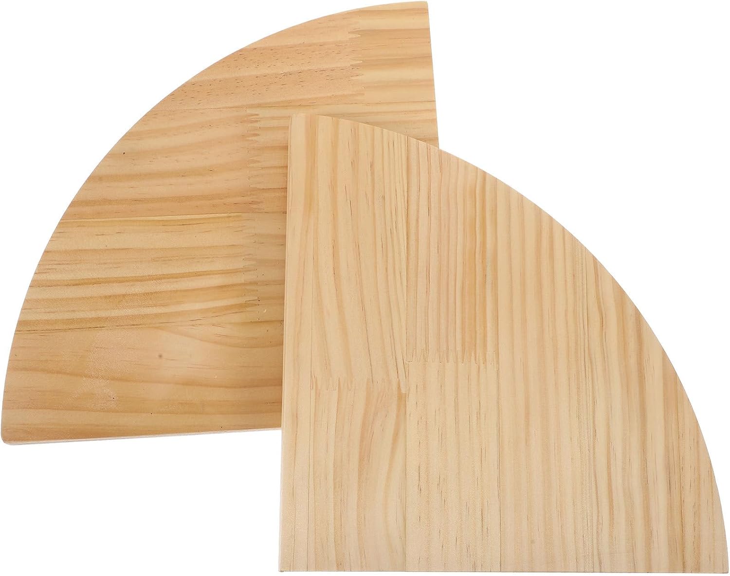 Wall-Mounted Corner Shelf Rack, Medium Pine Wood Triangle Storage Organizer, 2pcs Wooden Floating Shelves for Home Décor and Sundries Display