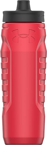 Miniatura 2 de Under Armour Sidline botella de agua de 32onzas, se puede apretar, tapa con válvula unidireccional, sin bisfenol A, para soportes de bicicletas,
