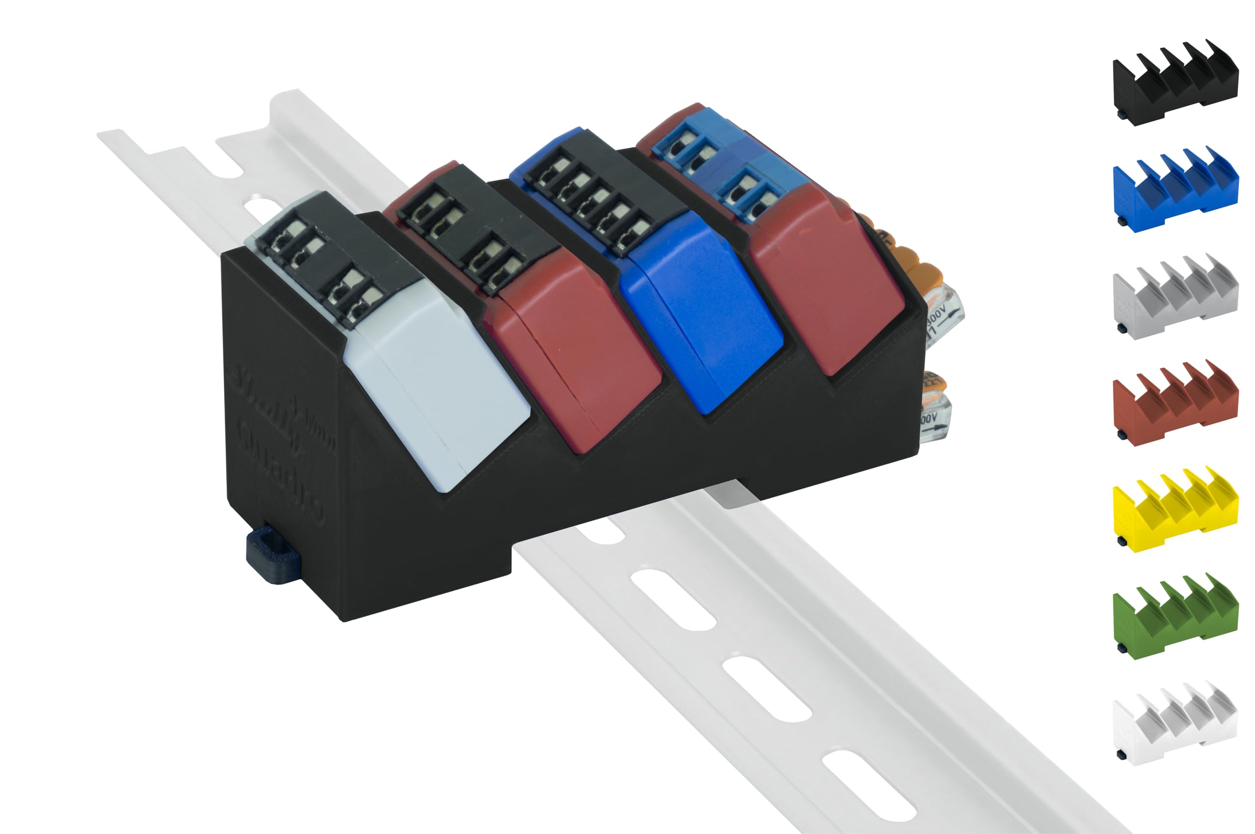 20PCS PCB DIN C45 Rail DIN Rail Adapter Plastic With Screws 43*19*10mm