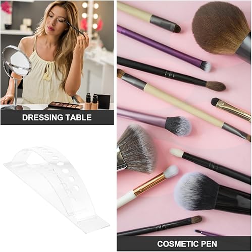 Miniatura 8 de Ciieeo Soporte para bolígrafo de maquillaje de arco transparente, soporte de exhibición de bandeja acrílica para arte de uñas y uso doméstico,