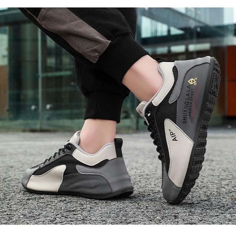 Plus-Size 2025 Spring Men's Fashion Business Sports Shoes Color Matching Lace-up with Low Top Wear Resistance and Non-Slip 0022