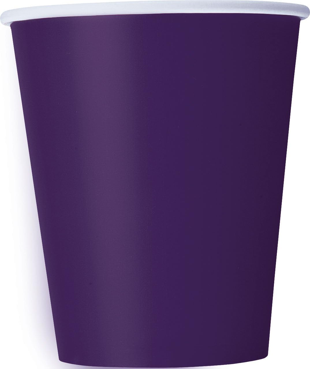 Plain Deep Purple Disposable Paper Cups - 9oz, 14 Count - Ideal for Parties, Picnics, & All Occasions