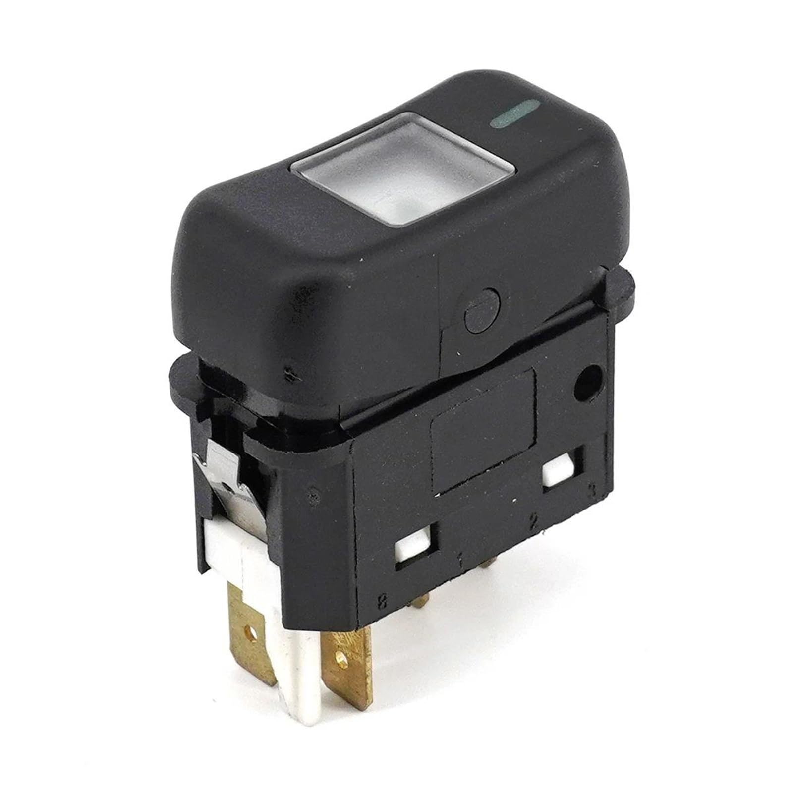 Pulsador regulador de elevalunas de 12V con luz verde y 4 pines para Mercedes-Benz 6