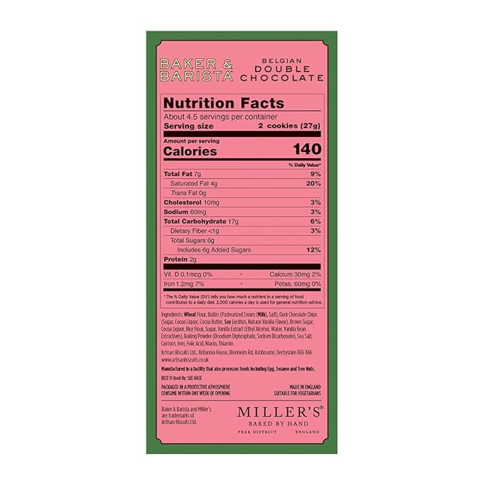 Galletas Artesanales Miller's Belgian Double Chocolate miniatura 2