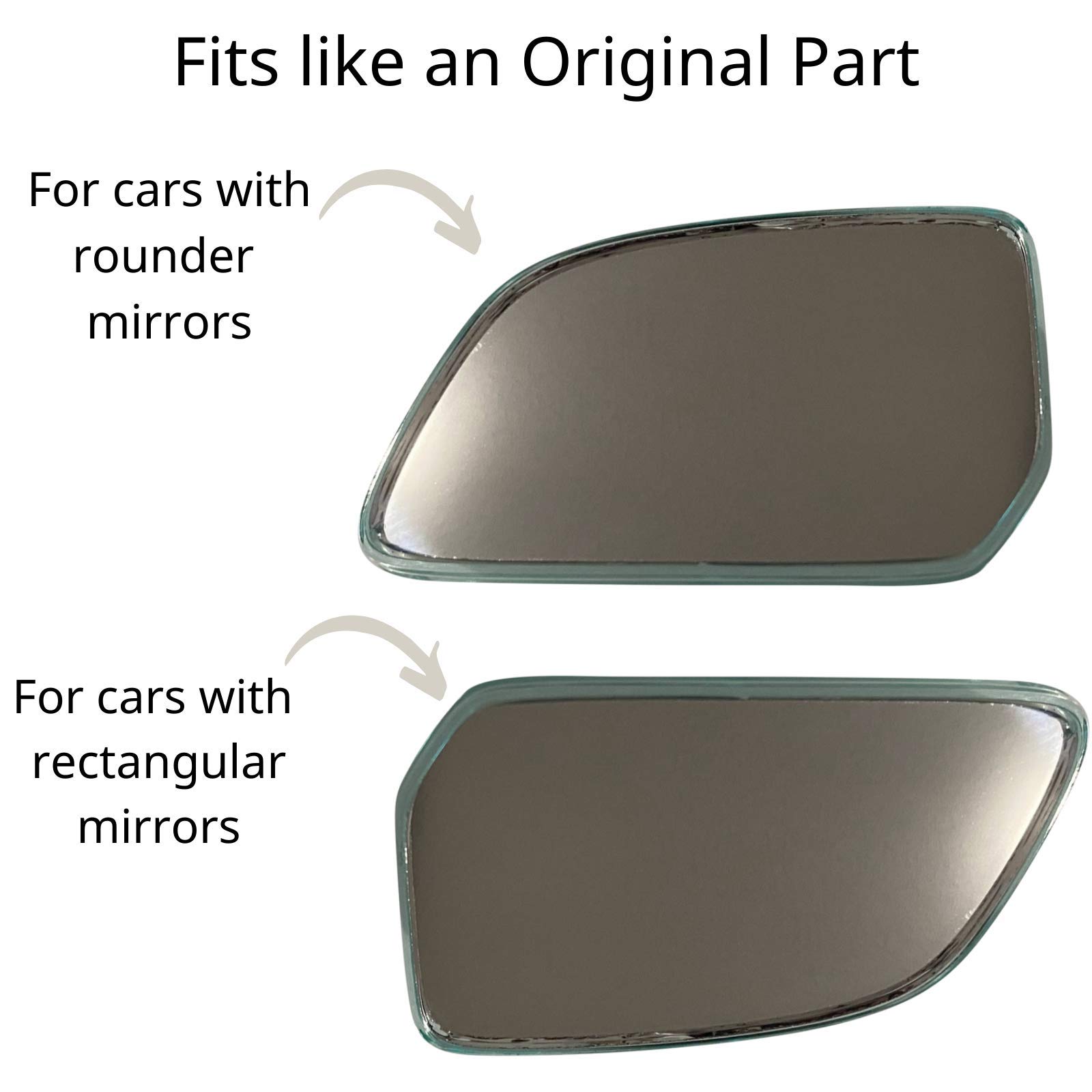 Blind Spot Mirrors [Original Part Look Fits Shape of Car Door Mirror