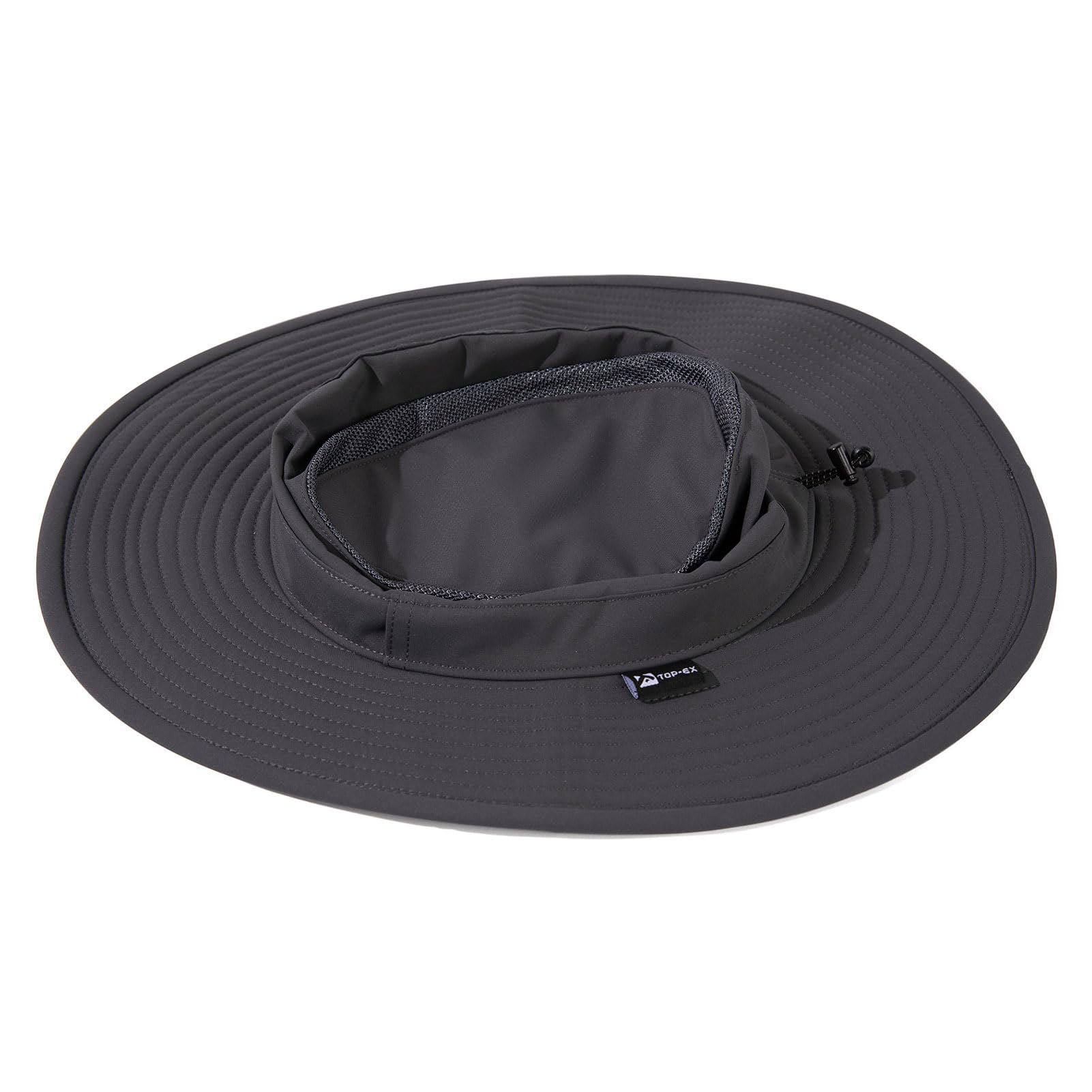 TOP-EX XL/XXL Cappello da sole impermeabile da uomo e donna, a tesa larga, cappello da sole UV per viaggi, pesca, escursionismo, con blocco per occhiali da sole