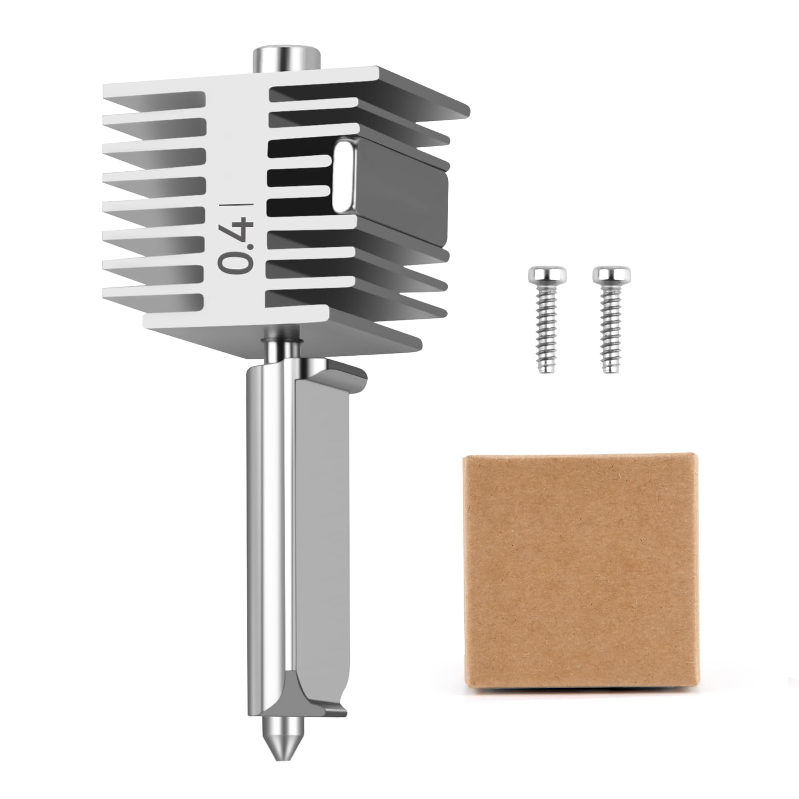 Bambu Lab A1 Mini - Kit Hotend de acero inoxidable A1 con boquilla de acero endurecido de 0,4 mm, extremo caliente extrusor de metal, reemplazo de bloque de calefacción
