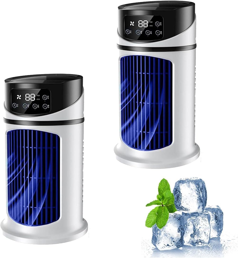 Portable Air Conditioner, Cooler With 6 Wind Speeds & 3 Cool Mists, Can Be Scheduled, for Bedroom, Living Room, Kitchen (2pc,1pcs)