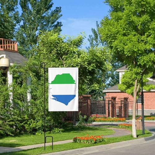 Drapeau Sierra Leone double face résistant aux intempéries pour jardin