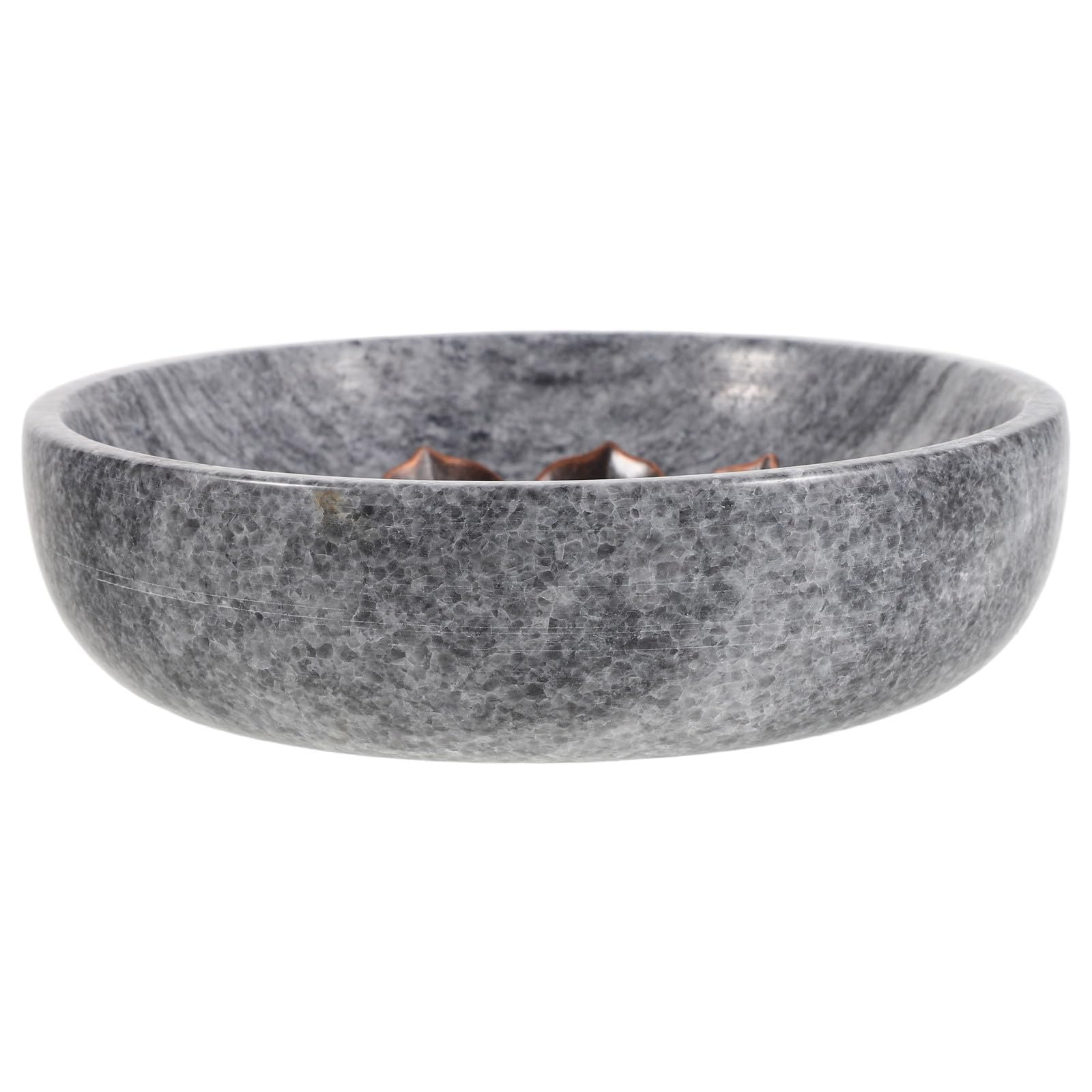 STOBAZA Porta Incenso Decorazione Elegante Design Invertito in Bronzo e Marmo Nero Supporto Creativo per Bastoncini e Candele per Rilassamento per Casa e Yoga