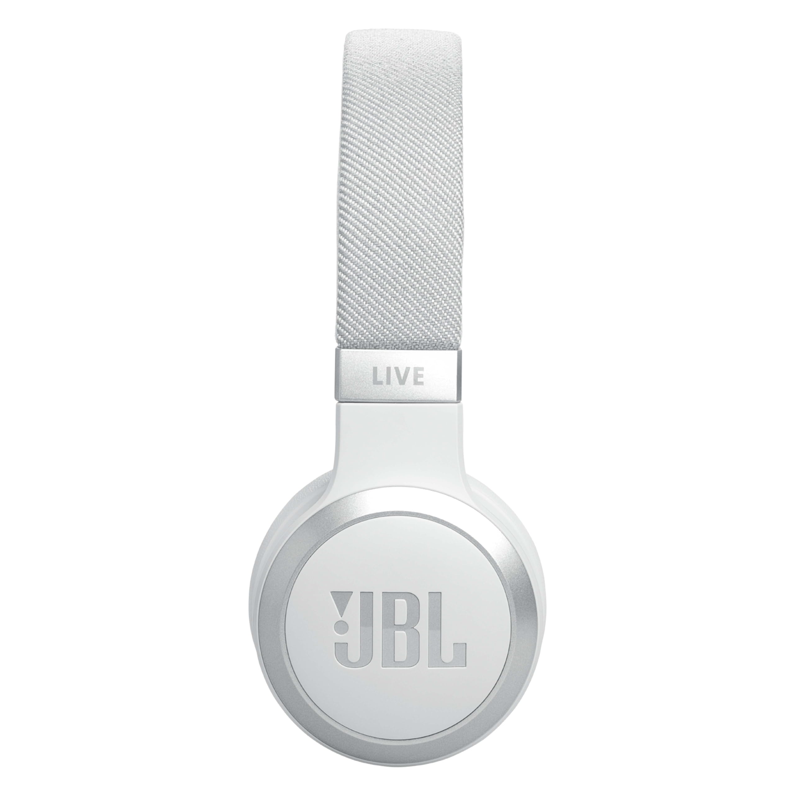 JBL Auriculares inalámbricos circumaurales Live 670 NC, con tecnología Bluetooth y cancelación adaptativa de ruido, hasta 65 horas de reproducción, blanco