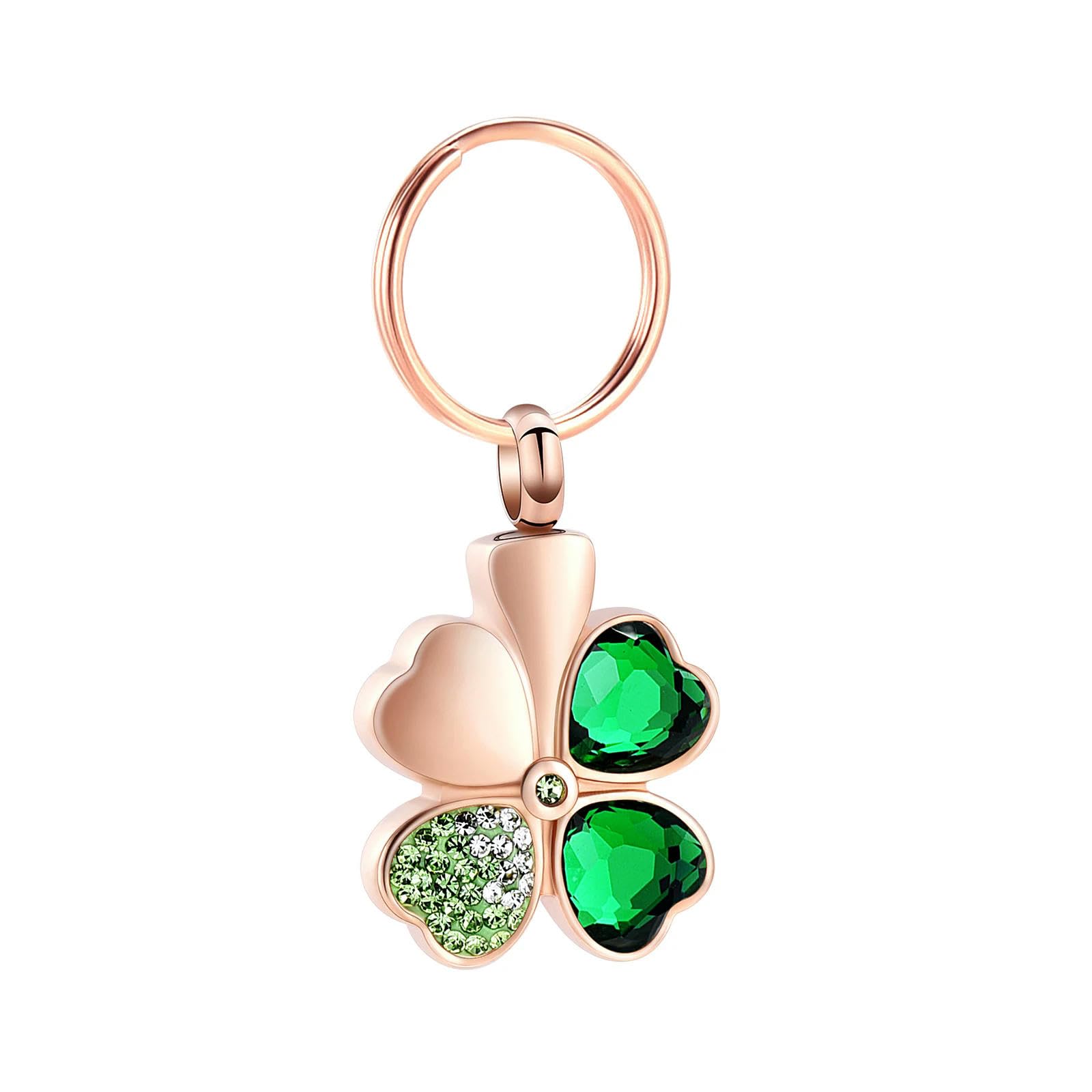 Bijoux de crémation pour cendres trèfle or rose