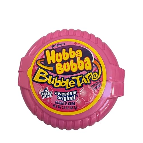 Miniatura 3 de Hubba Bubba - Cinta de burbujas original y paquete de frambuesa azul agria | 6 pies de goma de mascar cada 2 paquetes de sabor 4 onzas en total
