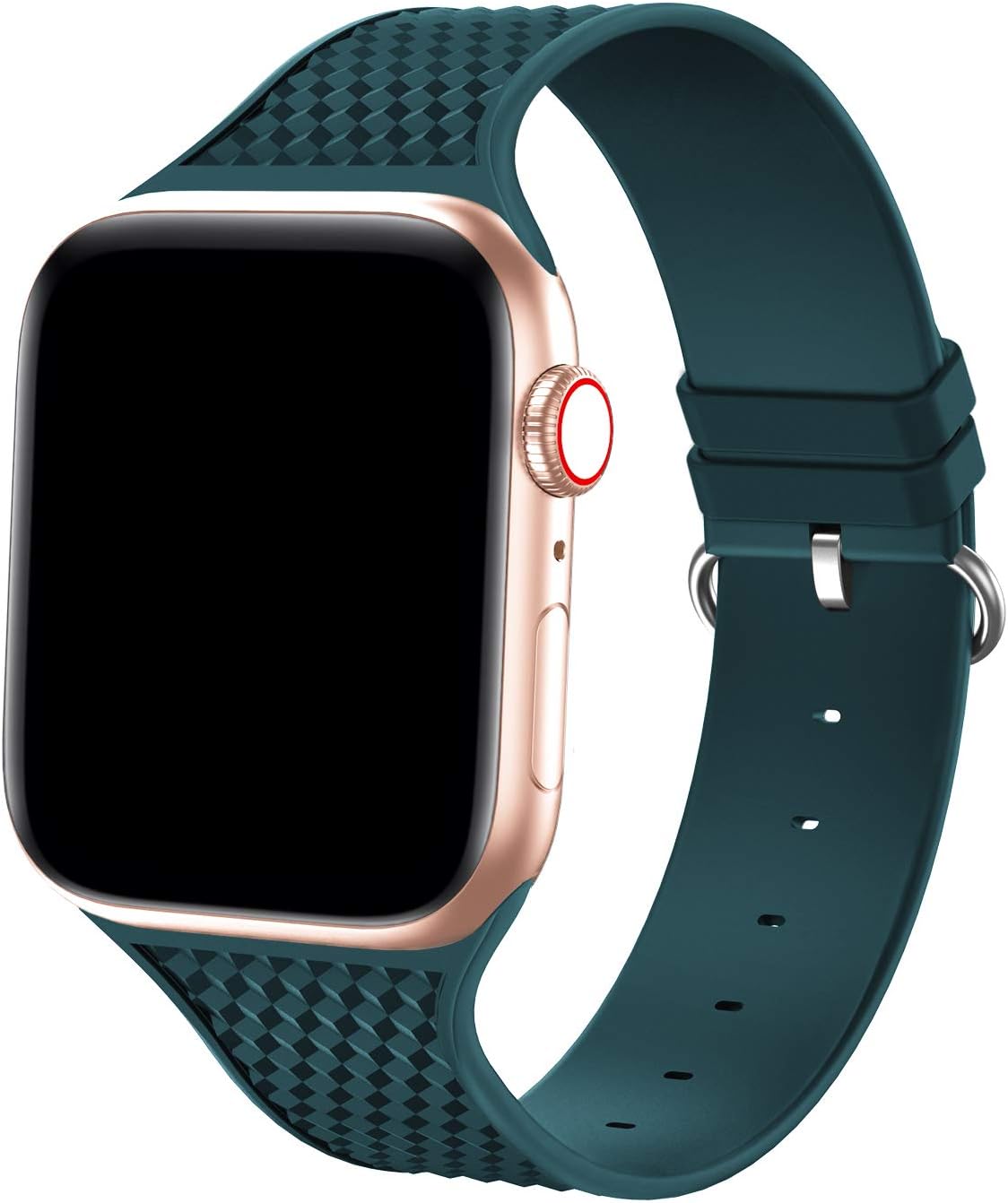 Bandiction Luxury Metal Case with Band Compatible for Apple Watch Band 44mm 45mm, Designer Rugged Protective Case with Silicone Strap Shockproof Bumper for iWatch Series 7 45mm and SE 6 5 4 44mm