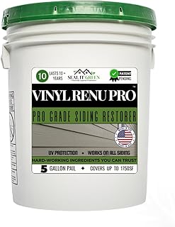 Seal It Green Vinyl Renu Premium Siding Restorer - Restores the Original Color and Beauty. Works Great on all Doors & Faded Exterior Surfaces. Rejuvenates & Protects Plastics & Metals.