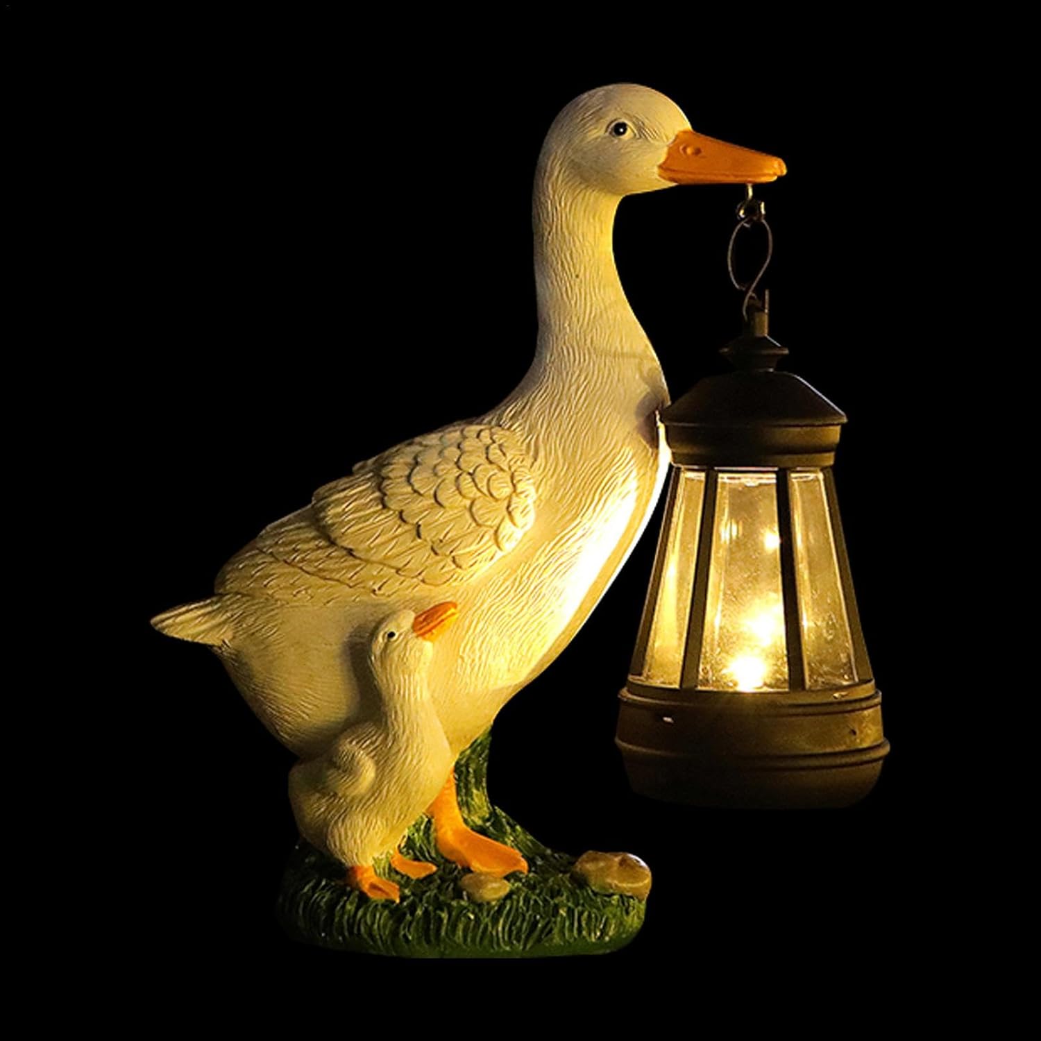 Whimsical Duck Statue, SolarPowered Garden Decor, Adorable Outdoor