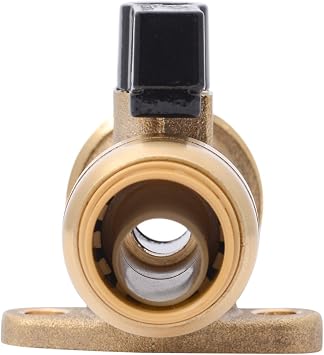 SharkBite 1/2 Inch x 3/4 Inch MHT Washing Machine Straight Valve, Push to Connect Brass Plumbing Fitting, PEX Pipe, Copper, CPVC, PE-RT, HDPE, 25559LF