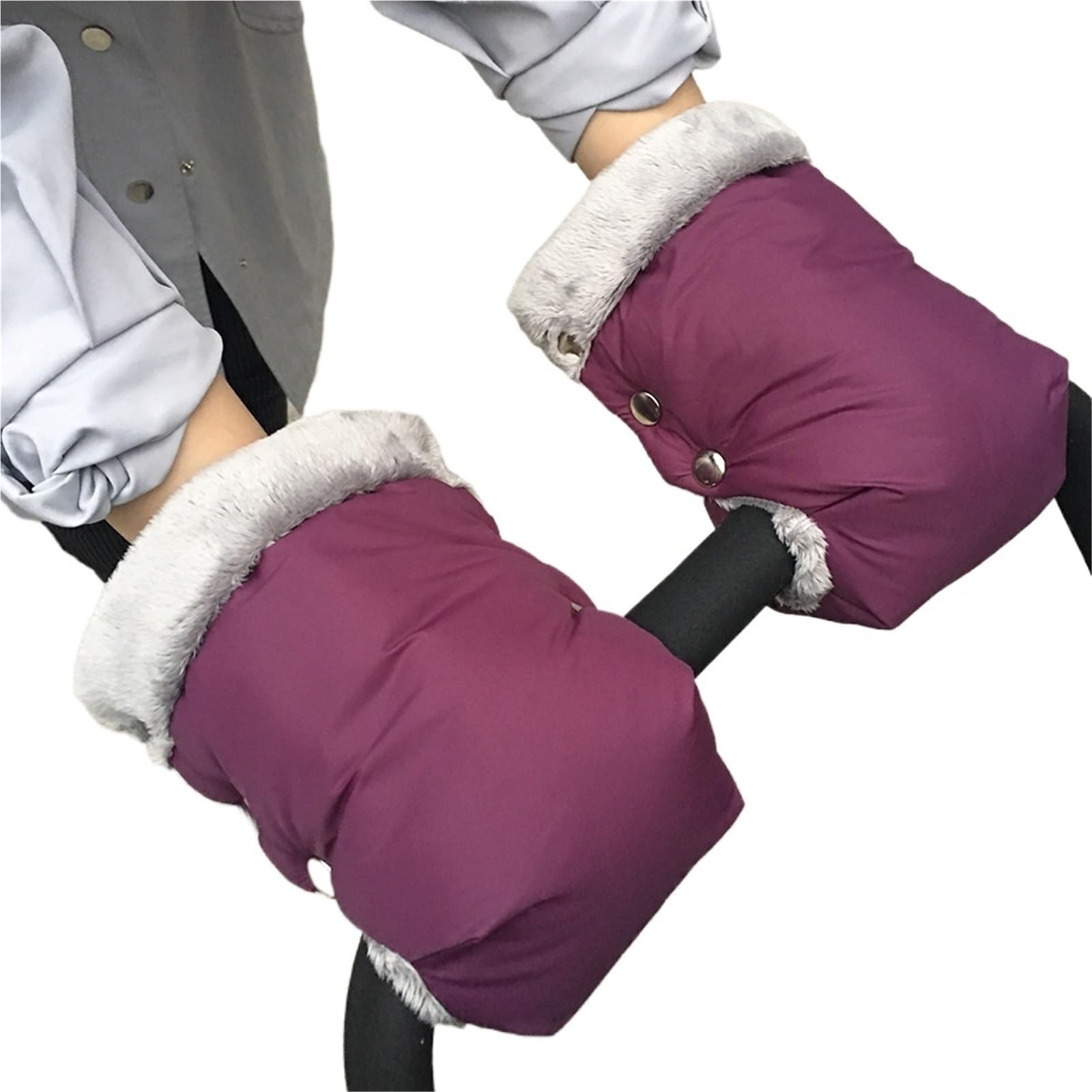 Guanti Passeggino Guanti invernali caldi for passeggino, impermeabili, accessori for carrozzina, guanto, manicotto for(Red)