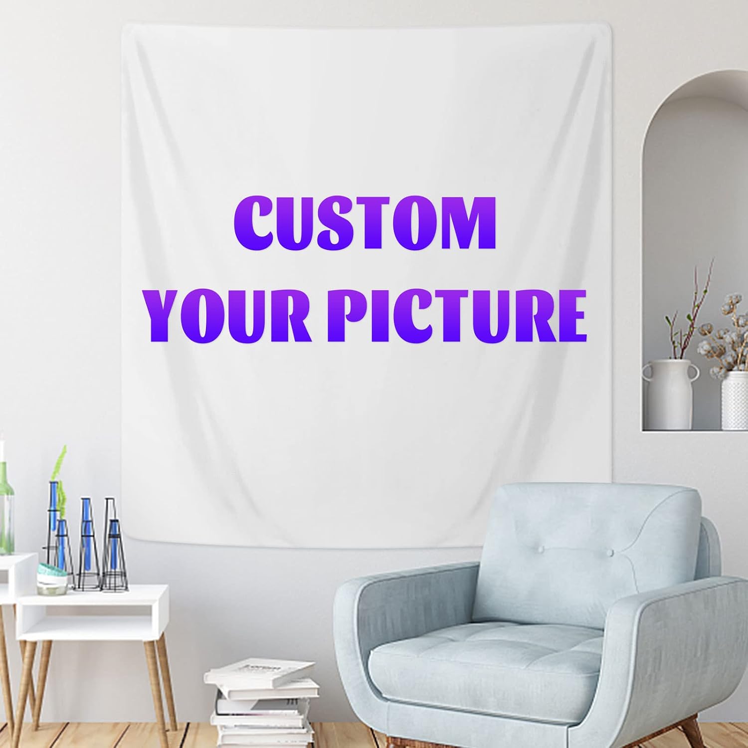 Livole Custom Tapestry Personalized Backdrop customized Tapestry, Upload Image Print Text Funny Tapestry Wall Tapestry for Home (29 * 37in Vertical)