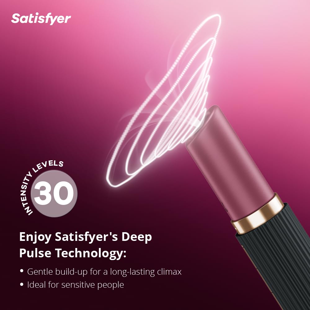 Satisfyer Pro 2 Kiss Vibratore a rossetto 3D Air Pulse Nero Ø 2.9 cm