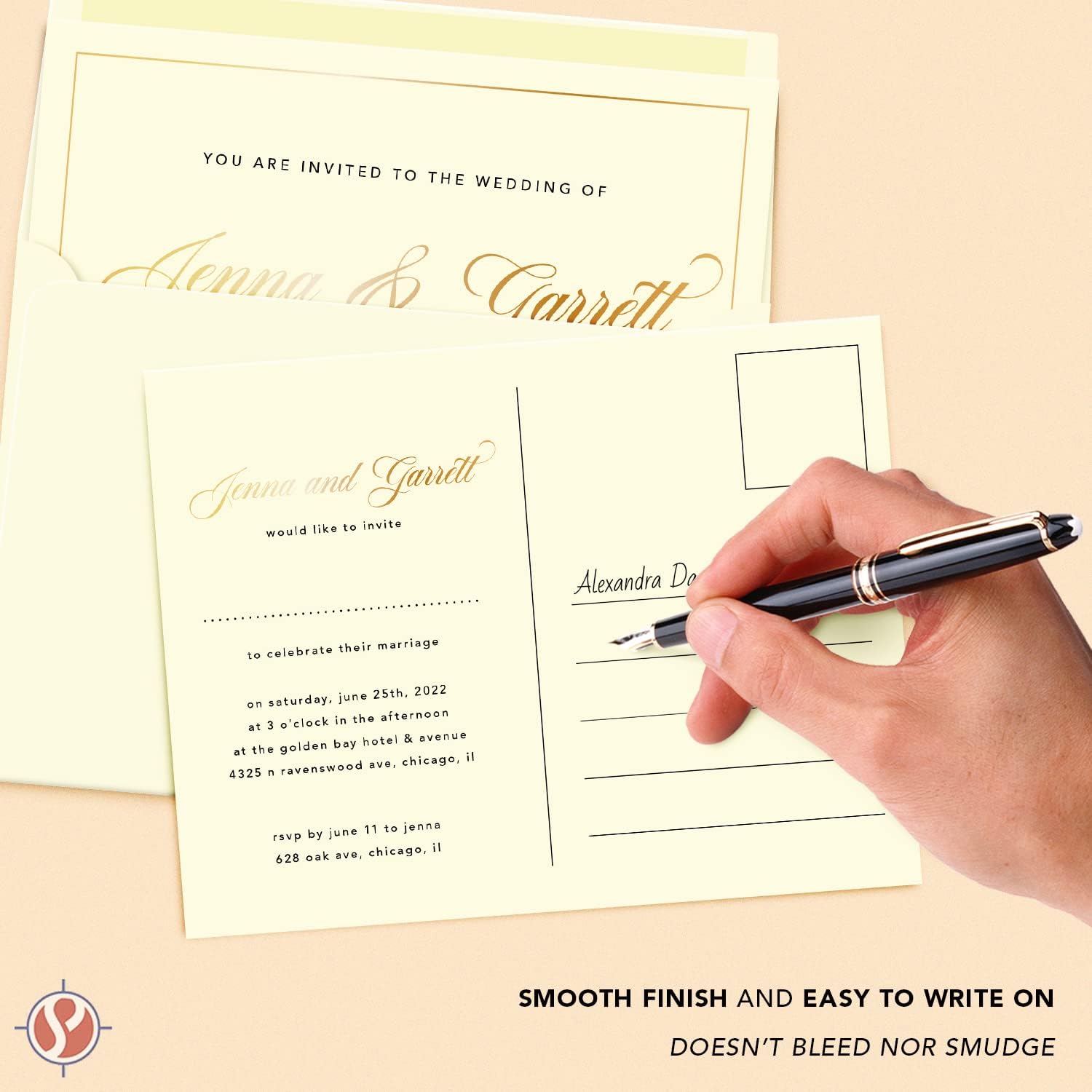 A2 Blank Cream, Natural, Off White Flat Note Cards and Envelopes Heavyweight Cards for Greeting Cards, Invitations, Postcards, Announcements 4.25 x 5.5 50 per Pack NOT A Fold Over Card - Image 4