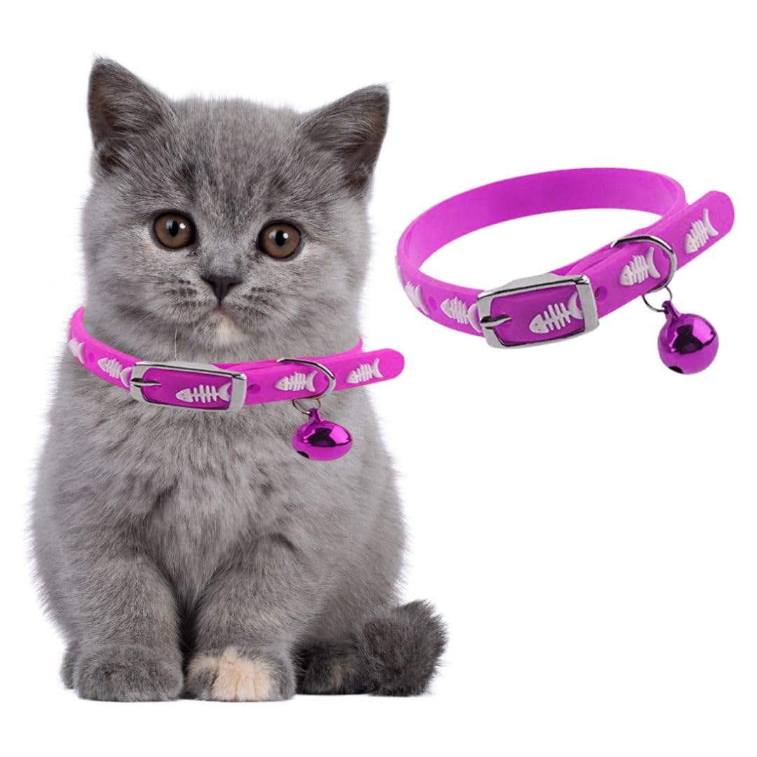 Western Era Multicolored Adjustable Rubber Silicone Cat Collar|Stylish Training Fusion | Redefining Feline Style | Rubber Cat Collar in a Vibrant Hue Silicone Cat Collar with Bell (Purple) (B0CR1BXVTC) Amazon Price History, Amazon Price Tracker